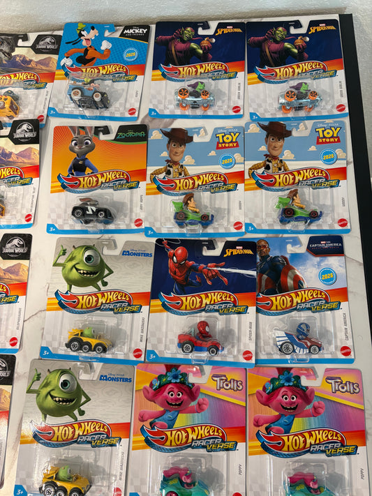 Hot Wheels RacerVerse Character Vehicle Lot (30 Vehicles) | 2025 & 2026 Mixes