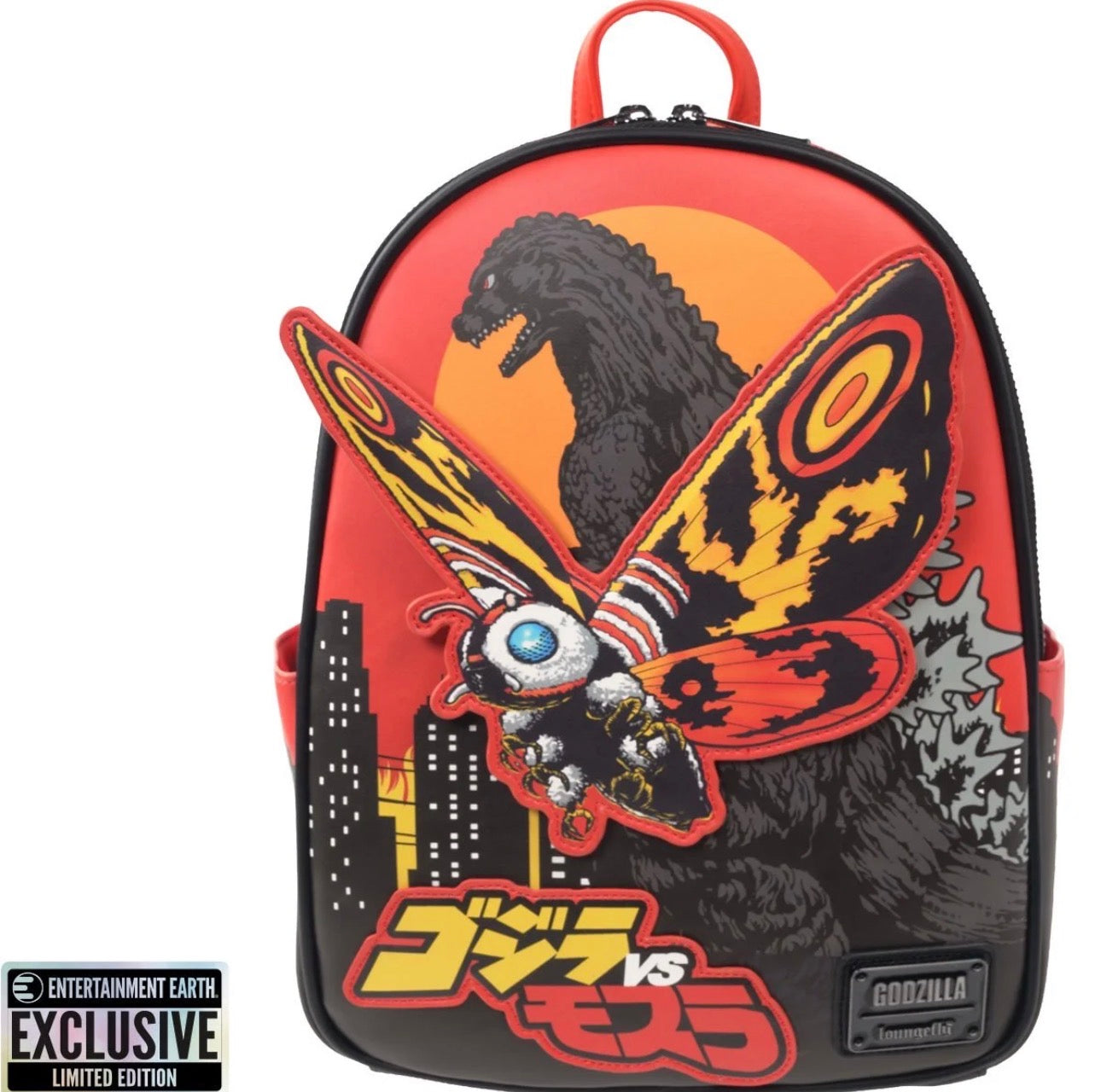 Godzilla vs. Mothra Midsize Loungefly Backpack - Entertainment Earth Exclusive