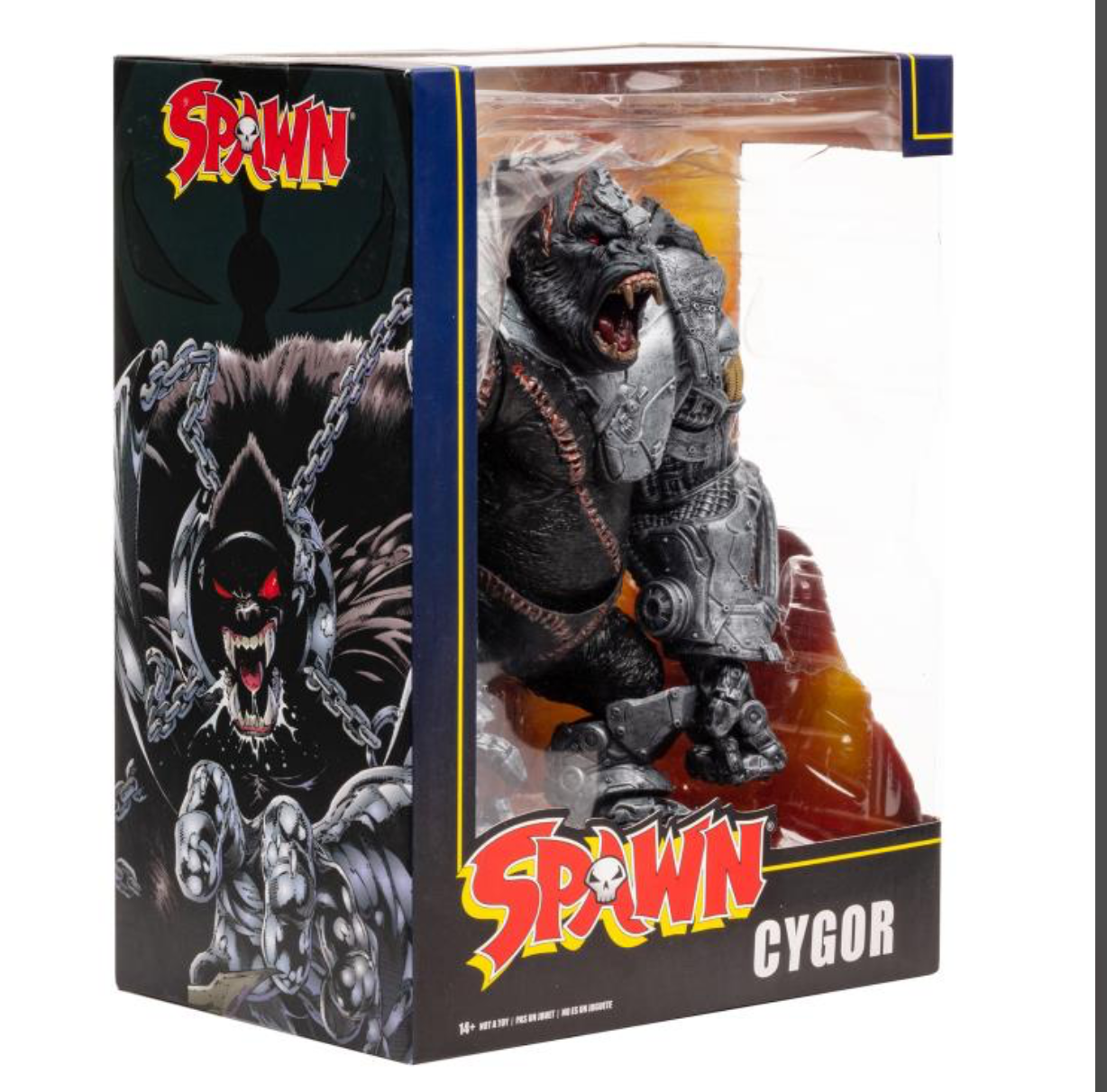 Toy figure packaging with 'Spawn'