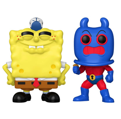 SpongeBob SquarePants Funko Pop! Vinyl Figure Set of 2 – SpongeBob & Man Ray – Individually Packaged Collectible Figures