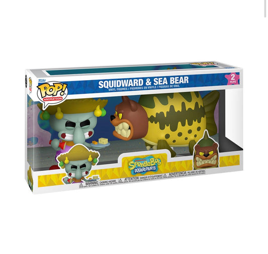 Funko Pop! SpongeBob SquarePants Squidward & Sea Bear Vinyl Figure 2-Pack
