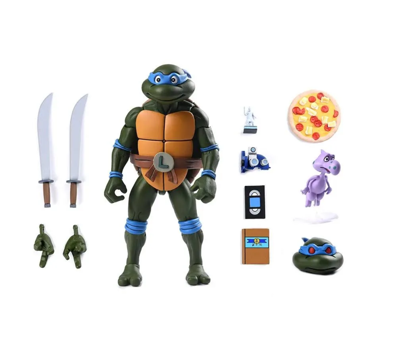 Action figure with accessories on a white background