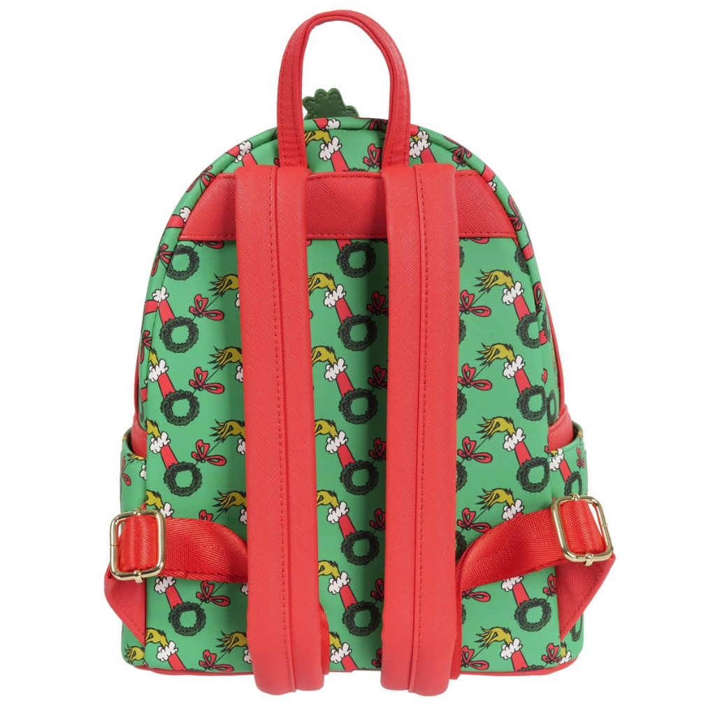 Backpack with festive pattern on a white background