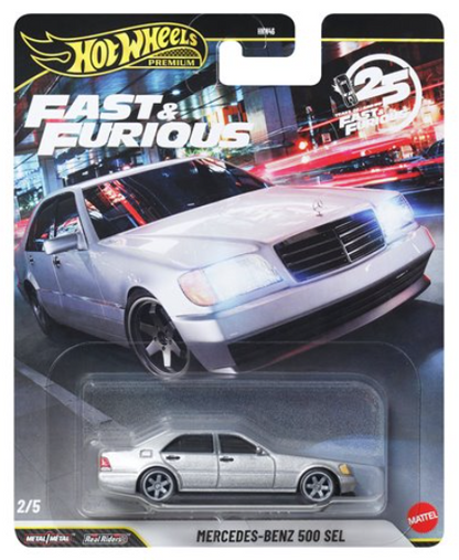 Hot Wheels Premium Fast & Furious 2026 25th Anniversary Complete 5- Car Set (1:64 Die-Cast)