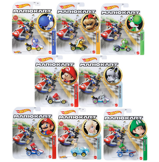 Mario Kart Hot Wheels 2025 Mix 5 Case of 8 (957S)