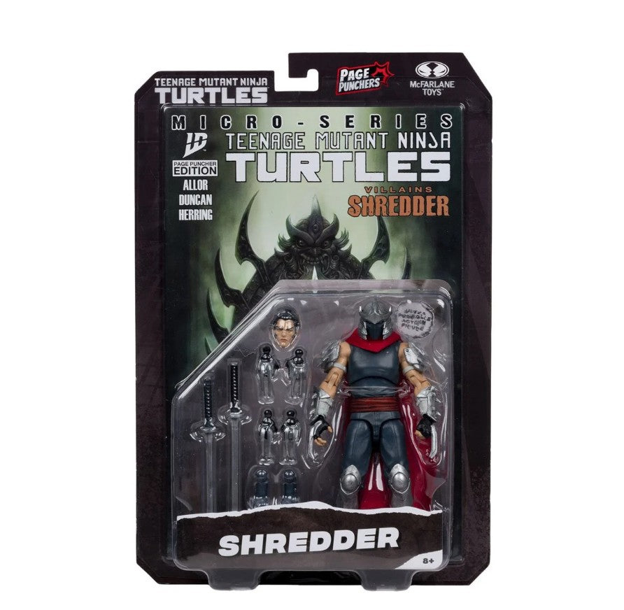Shredder action figure in packaging with Teenage Mutant Ninja Turtles branding