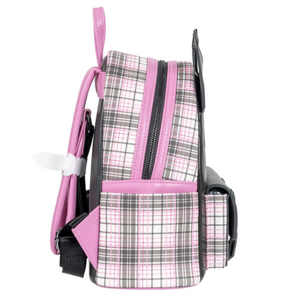 Kuromi Flames & Plaid Loungefly Mini Backpack